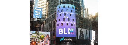 BLK Shines on Nasdaq Tower in Times Square Celebrating £50M Funding Milestone